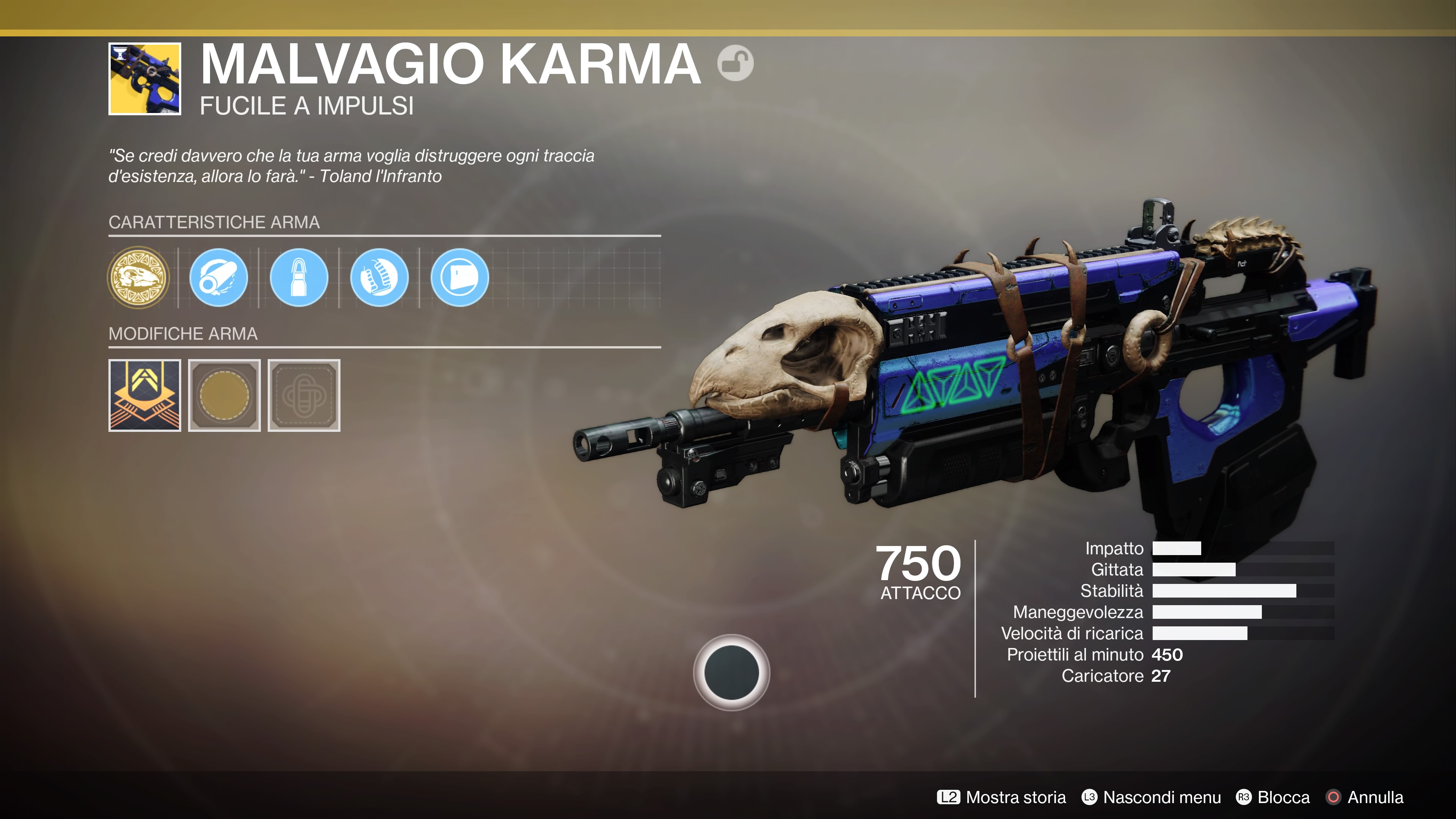 Destiny2 Malvagio Karma